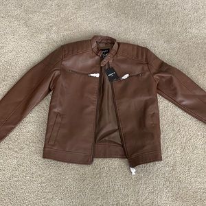 faux leather jacket- size mens XS